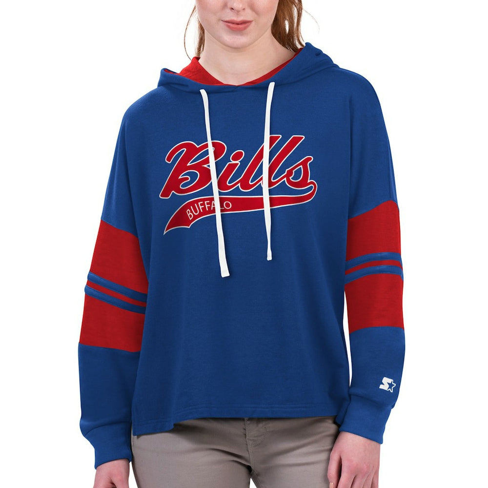 Buffalo Bills Starter Women's Bump And Run Long Sleeve Hoodie T-Shirt | NFL Near me