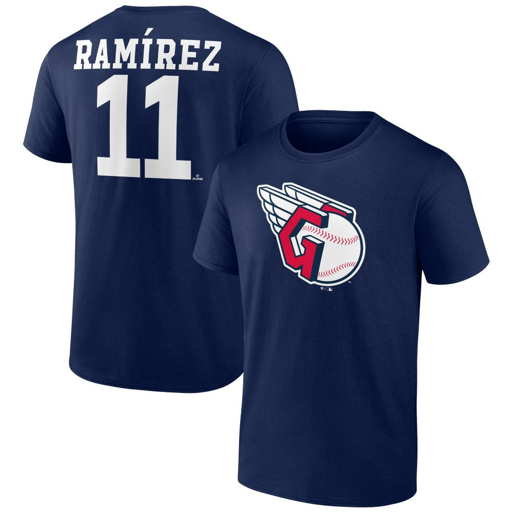 Jose Ramirez Cleveland Guardians Player Icon Name & Number T-Shirt - MLB T-shirts