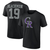 Charlie Blackmon Colorado Rockies Player Icon Name & Number T-Shirt - MLB T-shirts