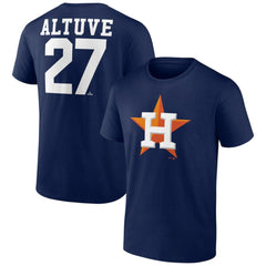 Jose Altuve Houston Astros Player Icon Name & Number T-Shirt - MLB T-shirts