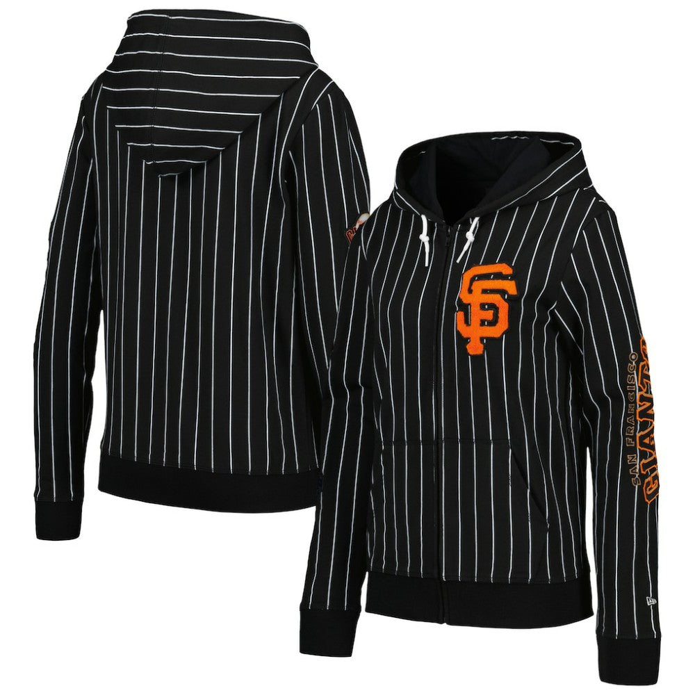 San Francisco Giants New Era Women's Pinstripe Tri-Blend Full-Zip Jacket - MLB Jackets