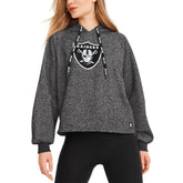 Las Vegas Raiders DKNY Sport Women's Debbie Dolman Raglan Pullover Hoodie | NFL Online