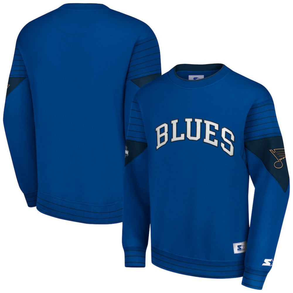 St. Louis Blues Starter Faceoff Pullover Sweatshirt - NHL Sweatshirts