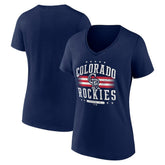 Colorado Rockies Women's Americana Team V-Neck T-Shirt - MLB T-shirts