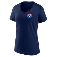 Chicago Cubs Women's Hometown Collection Wrigley V-Neck T-Shirt - MLB T-shirts