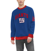 New York Giants Tommy Hilfiger Reese Raglan Tri-Blend Pullover Sweatshirt | NFL Outlet