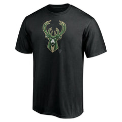 Black Milwaukee Bucks Midnight Mascot T-Shirt | NBA