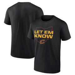 Black Cleveland Cavaliers Hometown Collection Let Em Know T-Shirt sale | NBA