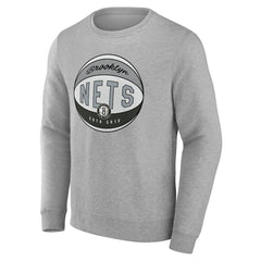 Gray Brooklyn Nets Hard Color Pullover Sweatshirt | NBA