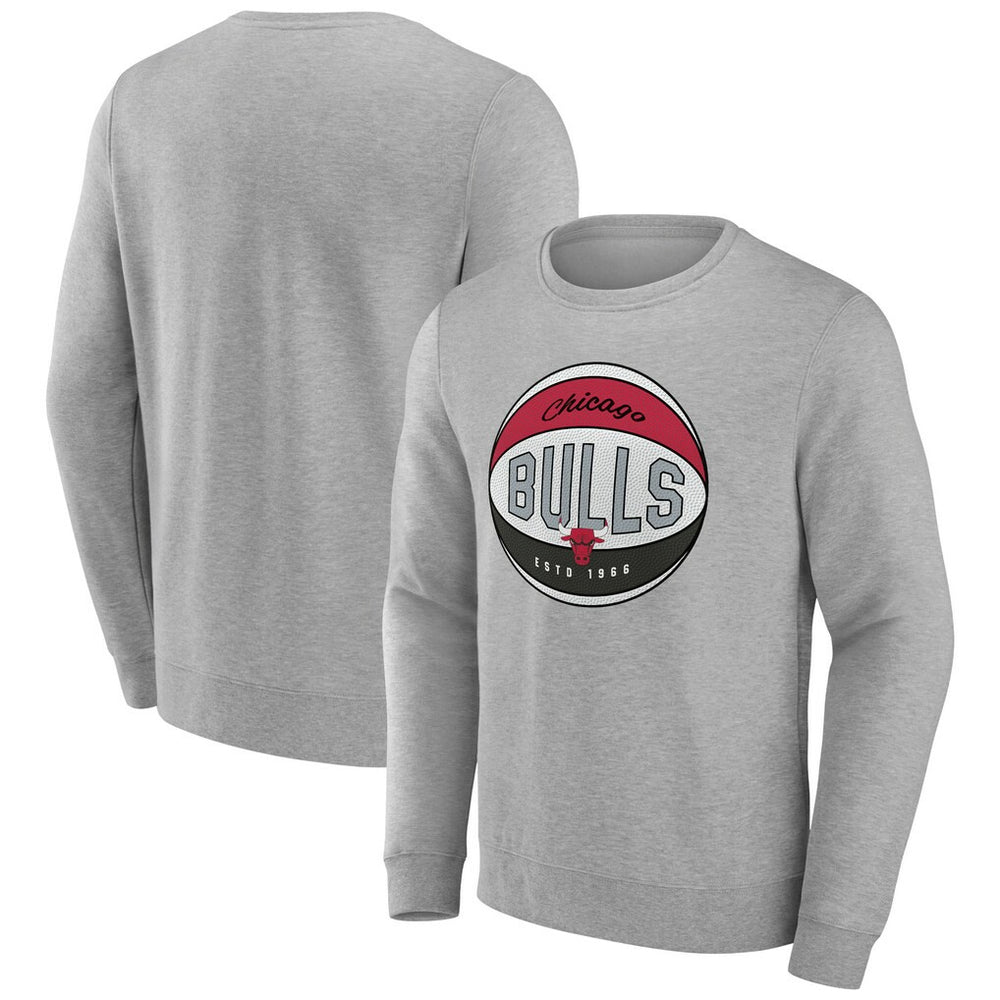 Gray Chicago Bulls Hard Color Pullover Sweatshirt sale | NBA