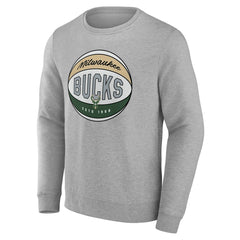 Gray Milwaukee Bucks Hard Color Pullover Sweatshirt | NBA