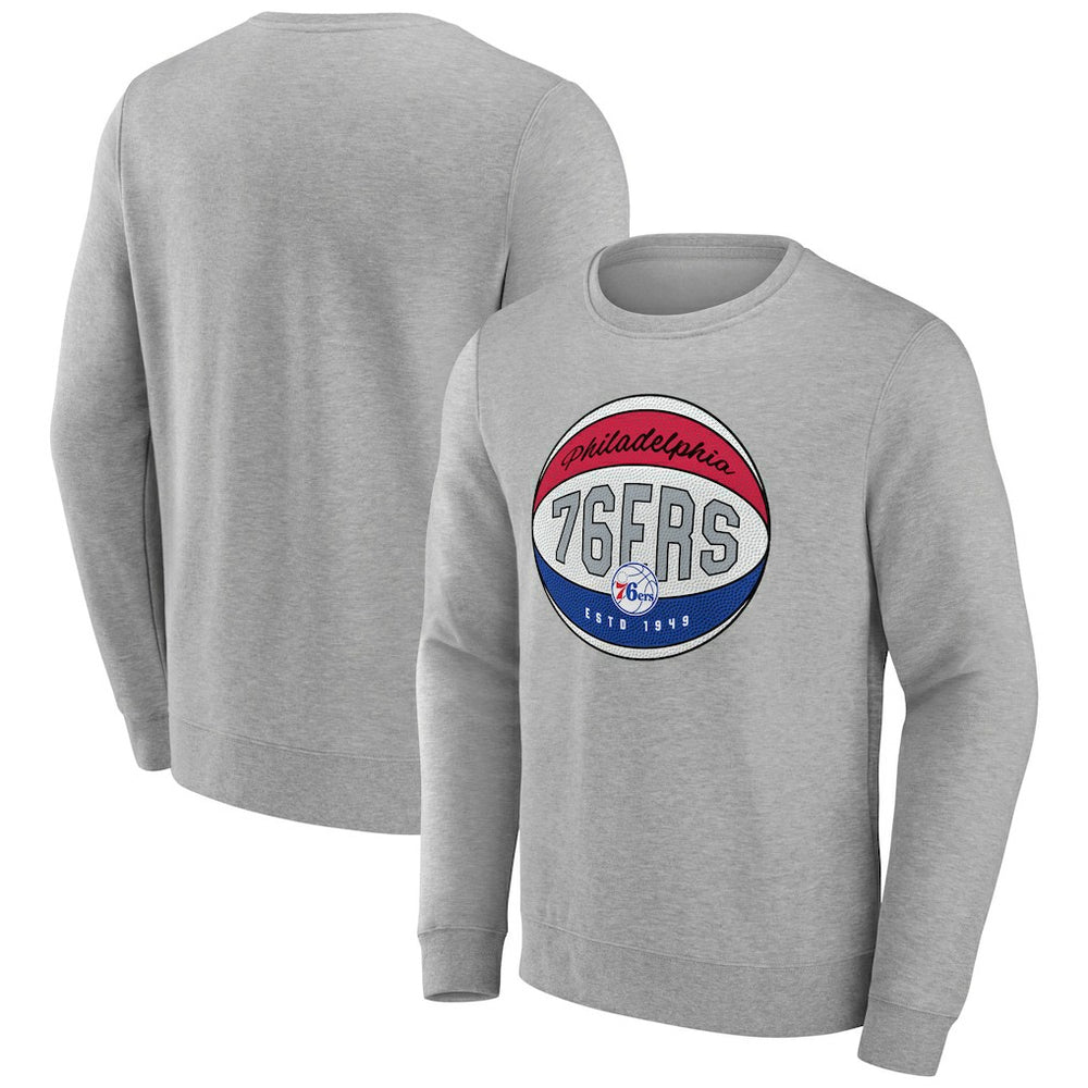 Gray Philadelphia 76ers Hard Color Pullover Sweatshirt | NBA