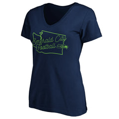 Seattle Seahawks Women's Script V-Neck T-Shirt | NFL Online