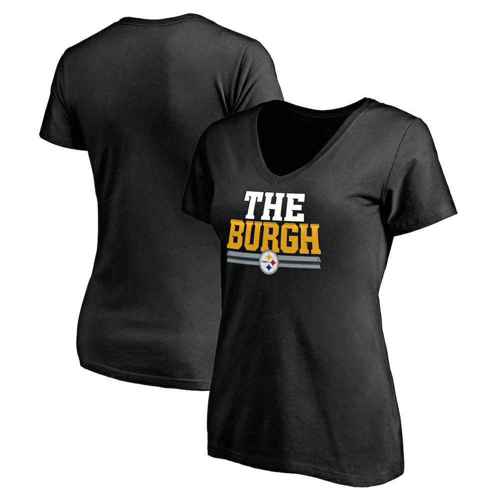 Pittsburgh Steelers Women's Hometown Collection The Burgh V-Neck T-Shirt | NFL Sale