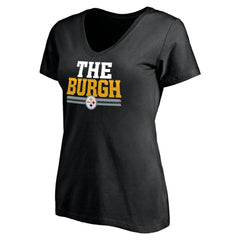 Pittsburgh Steelers Women's Hometown Collection The Burgh V-Neck T-Shirt | NFL Sale