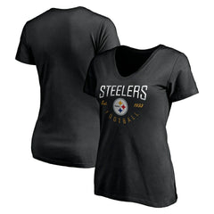 Pittsburgh Steelers Women's Live For It V-Neck T-Shirt | NFL Discount