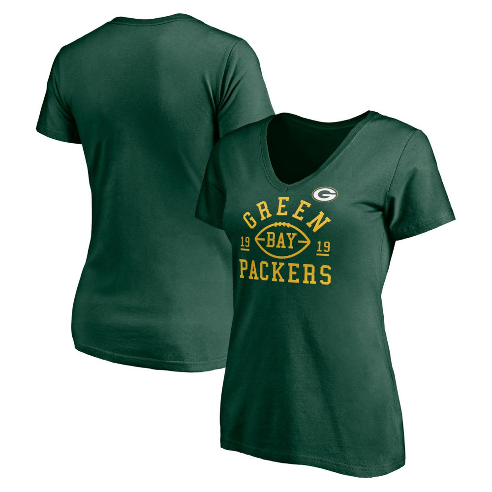 Green Bay Packers Women's Hometown Collection V-Neck T-Shirt | NFL Outlet