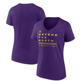 Minnesota Vikings Women's Hometown Collection Defend The North V-Neck T-Shirt | NFL Discount