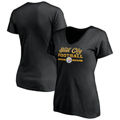 Pittsburgh Steelers Women's Hometown Collection Steel City V-Neck T-Shirt | NFL New