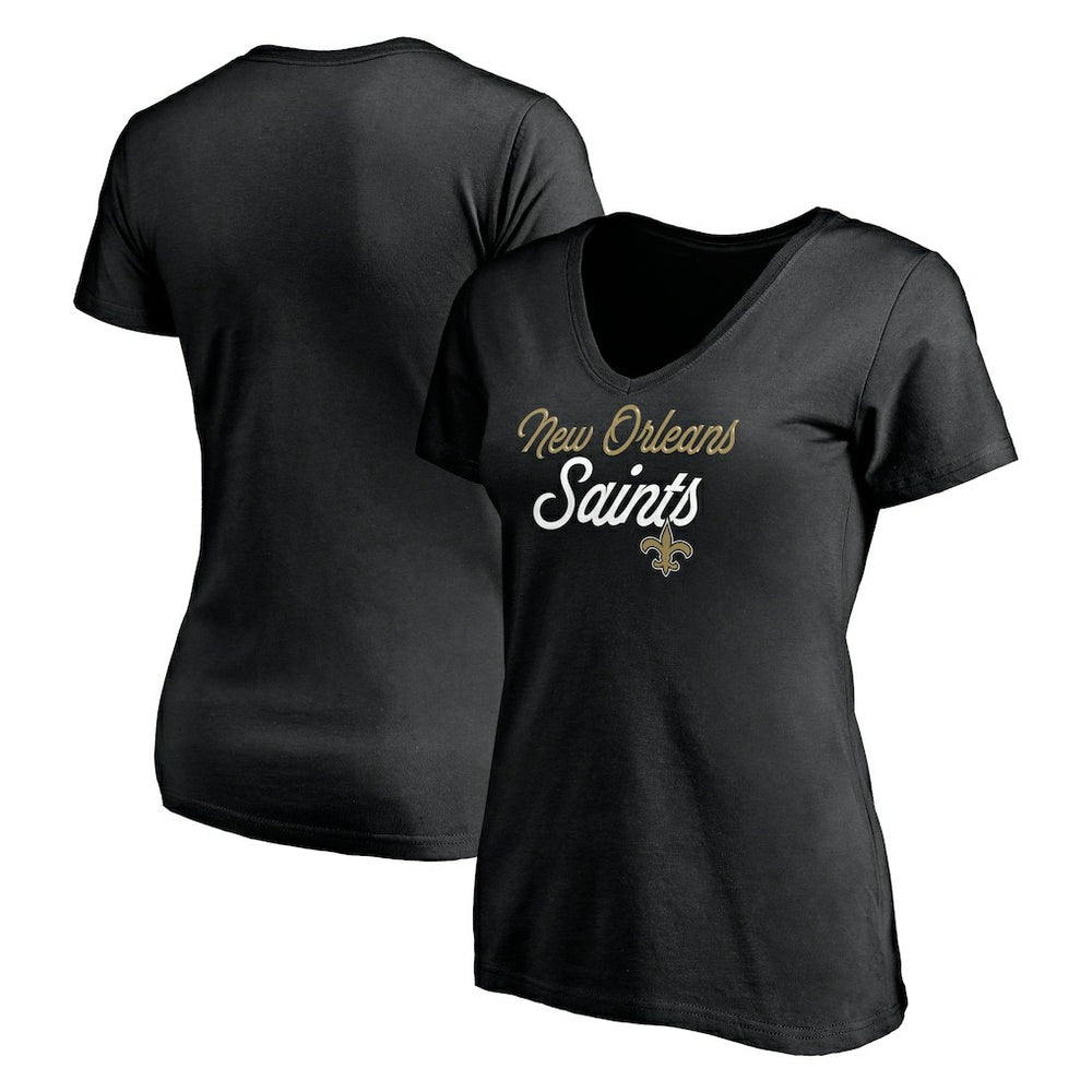 New Orleans Saints Women's Long Stride V-Neck T-Shirt | NFL On sale