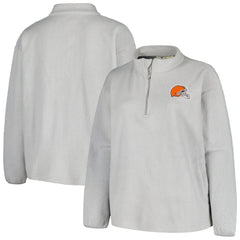 Cleveland Browns Profile Women's Plus Size Sherpa Quarter-Zip Jacket | NFL Near me