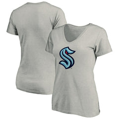 Seattle Kraken Women's Primary Logo V-Neck T-Shirt - NHL T-shirts