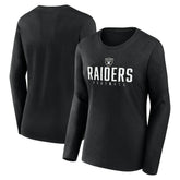 Las Vegas Raiders Women's Plus Size Foiled Play Long Sleeve T-Shirt | NFL Hot