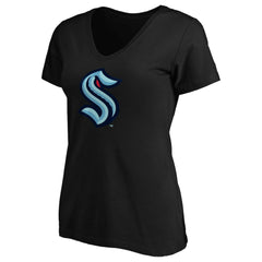 Seattle Kraken Women's Primary Logo V-Neck T-Shirt - NHL T-shirts