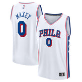 White Tyrese Maxey Philadelphia 76ers Fast Break Replica Player Jersey | NBA