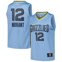 Light Blue Ja Morant Memphis Grizzlies Fast Break Replica Player Jersey | NBA