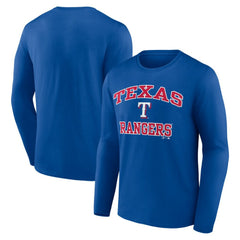 Texas Rangers Logo Athletic Heart & Soul Long Sleeve T-Shirt - MLB T-shirts