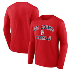 St. Louis Cardinals Logo Athletic Heart & Soul Long Sleeve T-Shirt - MLB T-shirts