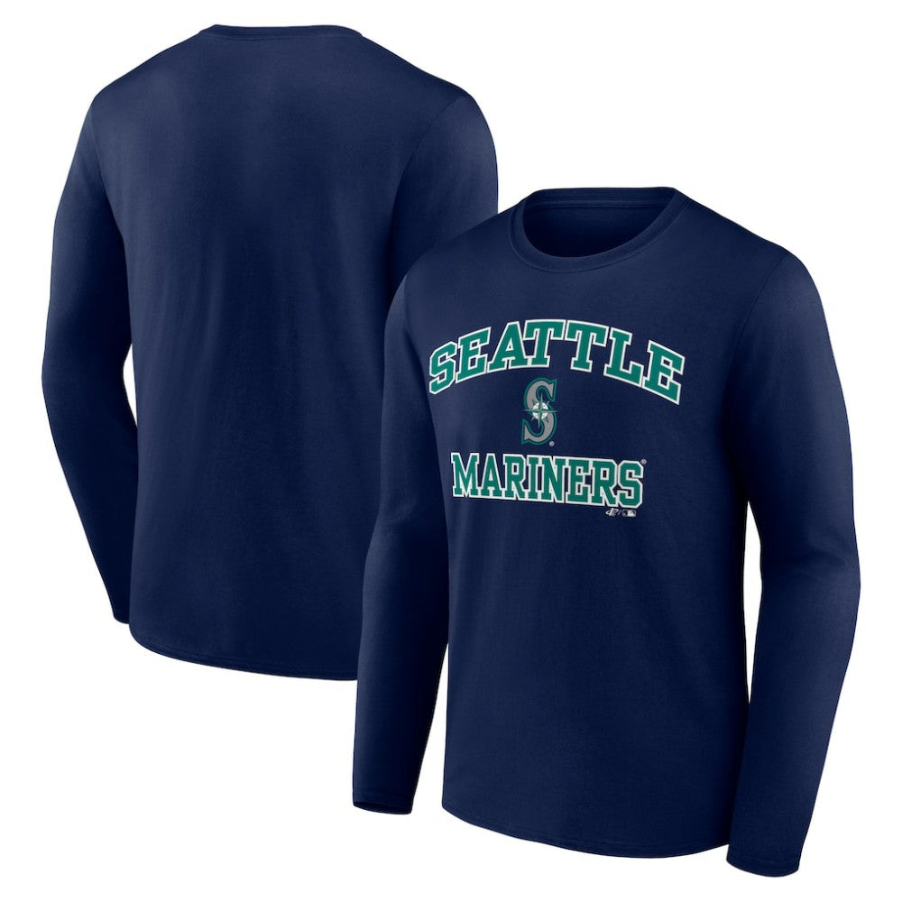 Seattle Mariners Logo Athletic Heart & Soul Long Sleeve T-Shirt - MLB T-shirts