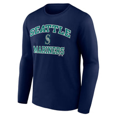 Seattle Mariners Logo Athletic Heart & Soul Long Sleeve T-Shirt - MLB T-shirts