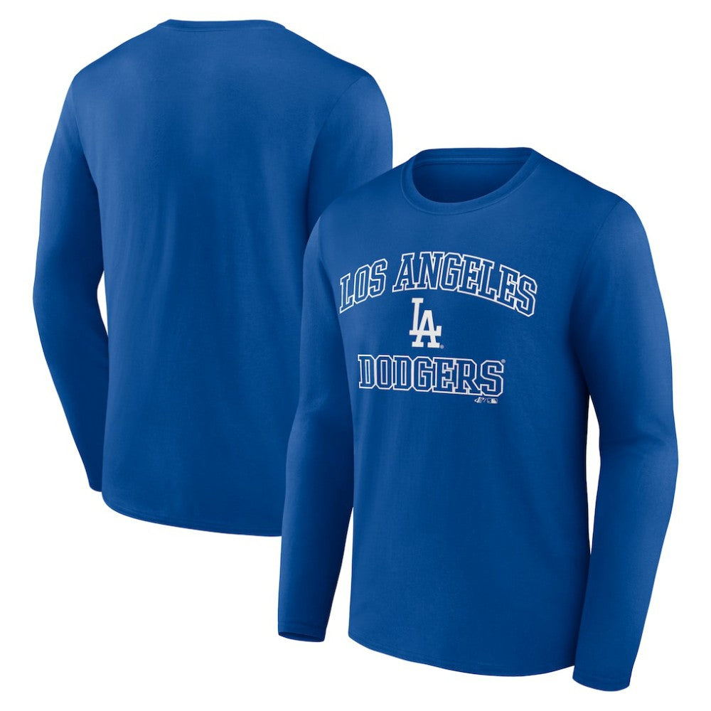 Los Angeles Dodgers Logo Athletic Heart & Soul Long Sleeve T-Shirt - MLB T-shirts