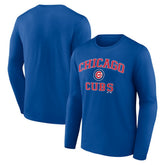 Chicago Cubs Logo Athletic Heart & Soul Long Sleeve T-Shirt - MLB T-shirts