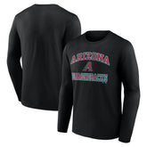 Arizona Diamondbacks Logo Athletic Heart & Soul Long Sleeve T-Shirt - MLB T-shirts