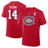 Nick Suzuki Montreal Canadiens Fanatics Authentic Stack Name & Number T-Shirt - NHL T-shirts
