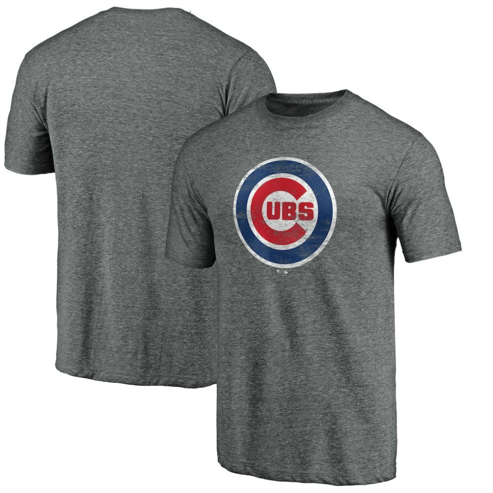 Chicago Cubs Official Logo Tri-Blend T-Shirt - MLB T-shirts