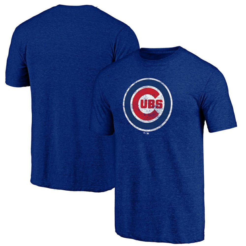 Chicago Cubs Official Logo Tri-Blend T-Shirt - MLB T-shirts