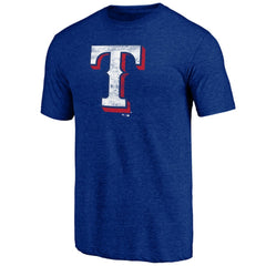 Texas Rangers Official Logo Tri-Blend T-Shirt - MLB T-shirts