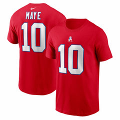 New England Patriots Drake Maye Name & Number T-Shirt | NFL Discount