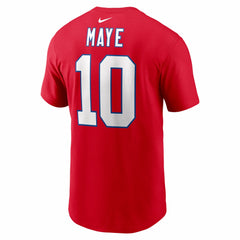 New England Patriots Drake Maye Name & Number T-Shirt | NFL Discount
