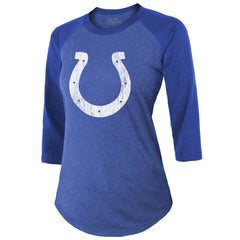Indianapolis Colts Anthony Richardson Majestic Threads Women's Player Name & Number Tri-Blend 3/4-Sleeve Fitted T-Shirt | NFL Hot