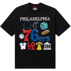 Black Philadelphia 76ers NBA x MARKET Unisex Claymation T-Shirt | NBA