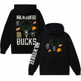 Black Milwaukee Bucks NBA x MARKET Unisex Claymation Pullover Hoodie | NBA