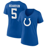 Indianapolis Colts Anthony Richardson Women's Icon Name & Number V-Neck T-Shirt | NFL Online
