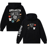 Black Brooklyn Nets NBA x MARKET Unisex Claymation Pullover Hoodie | NBA