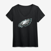Philadelphia Eagles Logo Athletic Women's Primary Logo V-Neck T-Shirt | NFL Outlet