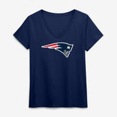 New England Patriots Logo Athletic Women's Primary Logo V-Neck T-Shirt | NFL Sale